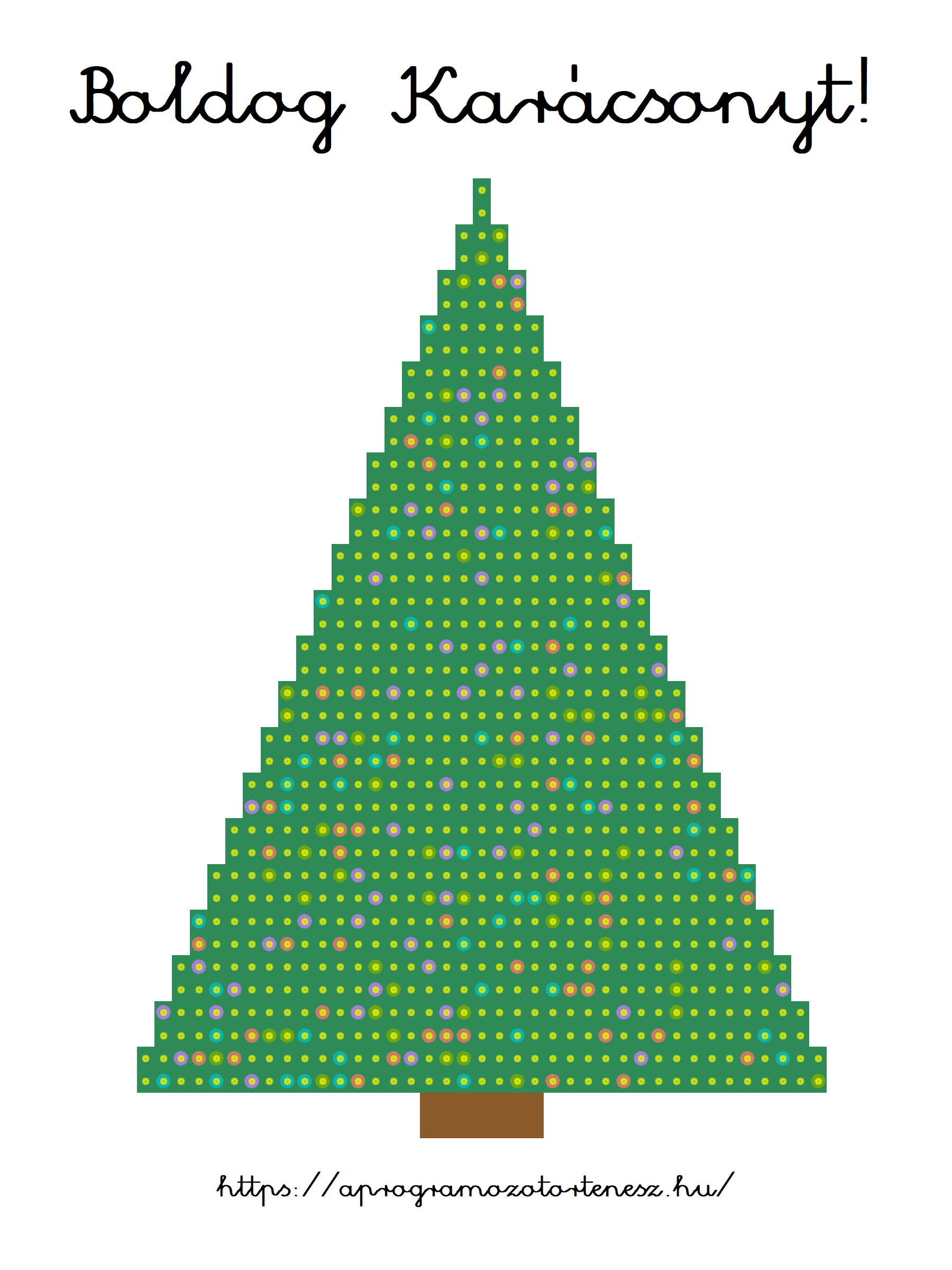 Az elkészült karácsonyfa-diagram